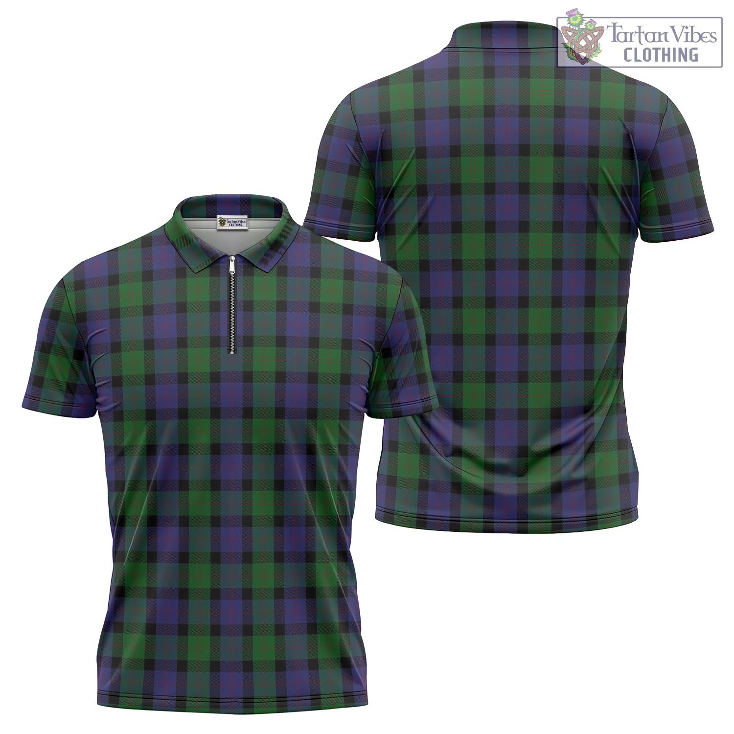 Tartan Vibes Clothing Blair Tartan Zipper Polo Shirt