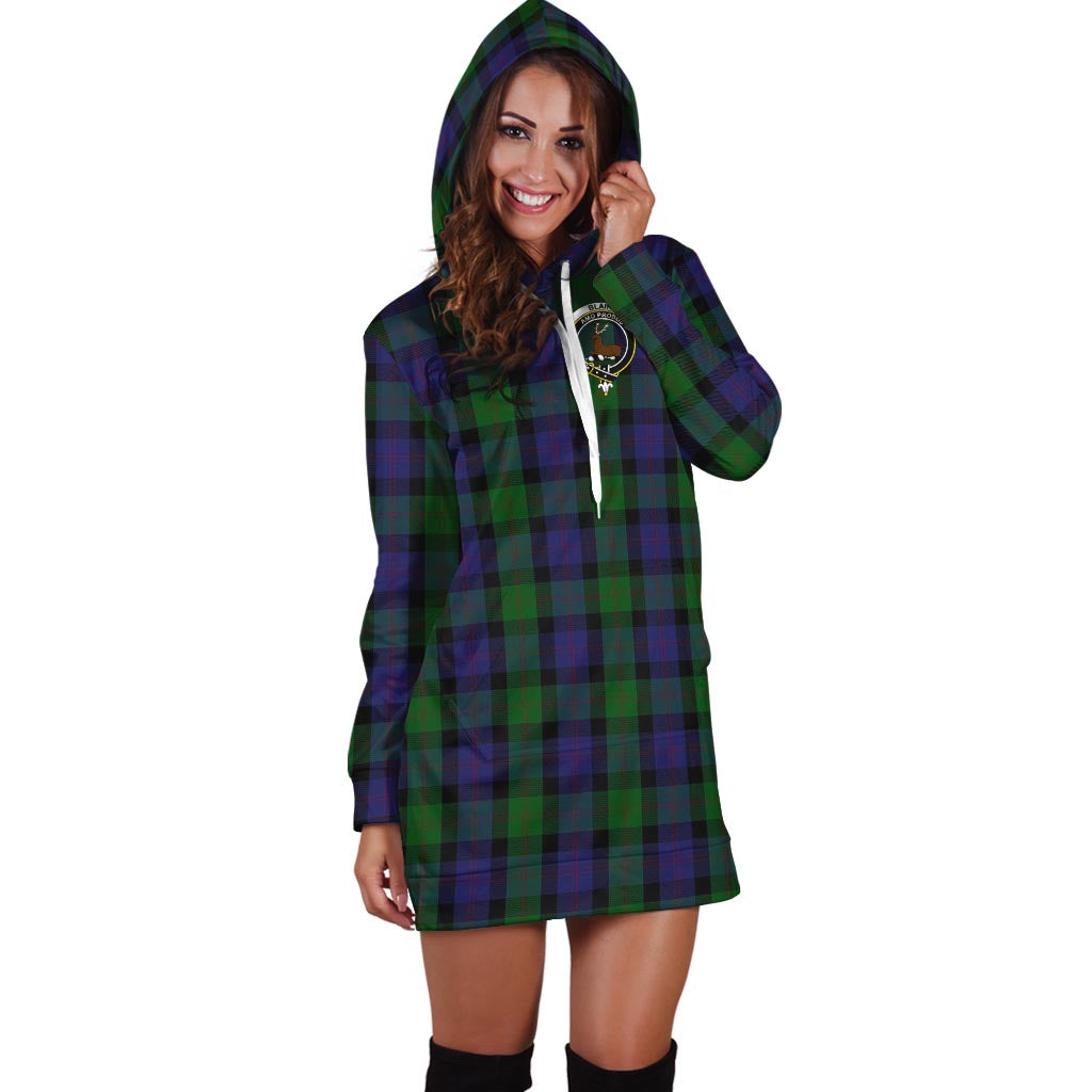 Blair Tartan Hoodie Dress with Family Crest - Tartan Vibes Clothing