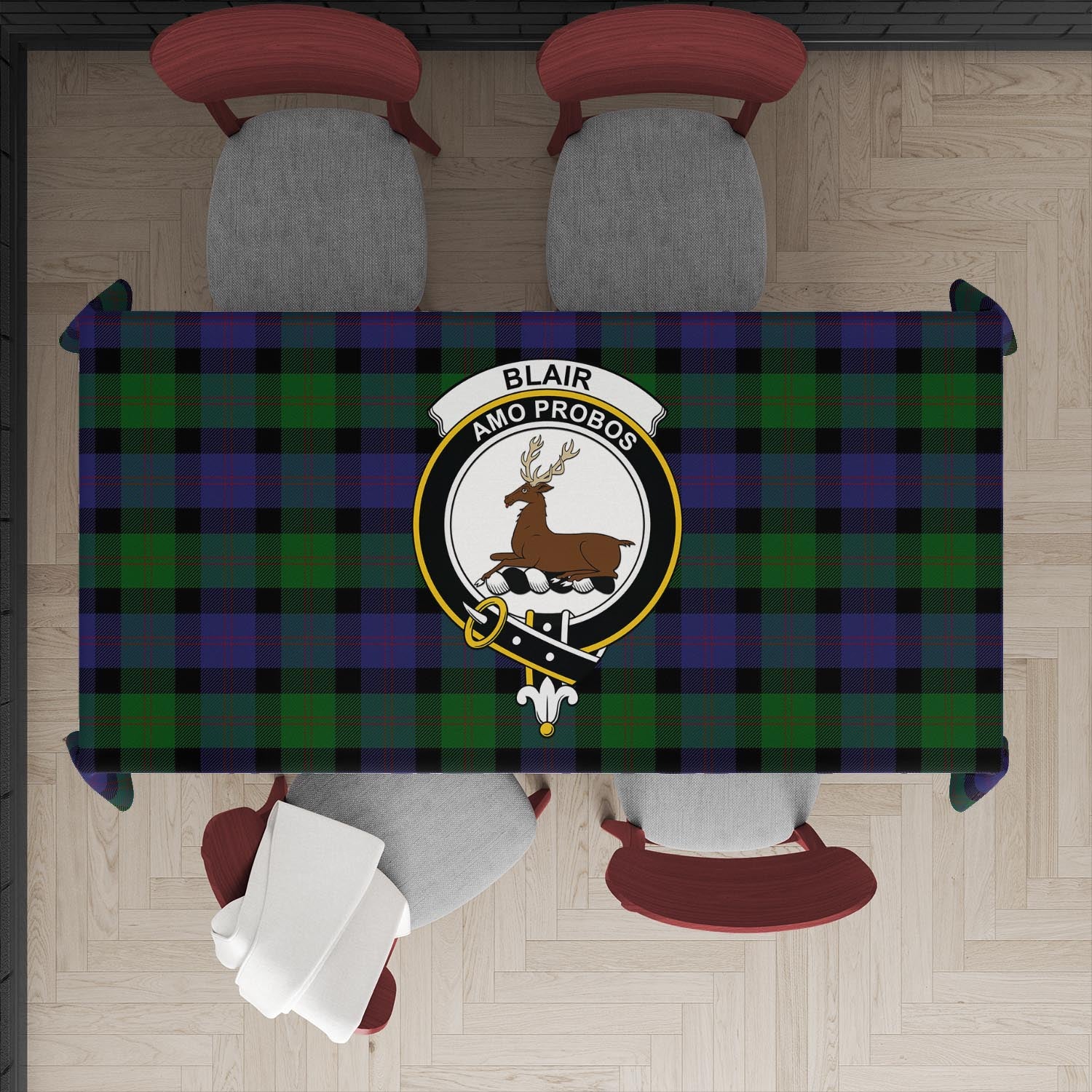 Blair Tatan Tablecloth with Family Crest - Tartanvibesclothing