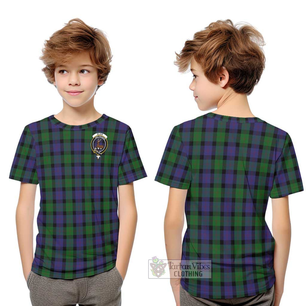 Blair Tartan Kid T-Shirt with Family Crest Youth XL Size14 - Tartanvibesclothing Shop