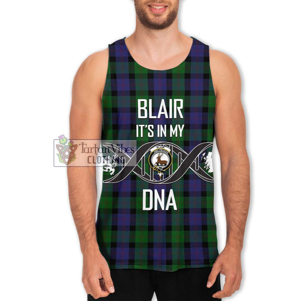 Blair Tartan Men's Tank Top with Family Crest DNA In Me Style Men - Tartanvibesclothing Shop