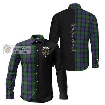 Blair Tartan Long Sleeve Button Shirt with Family Crest and Half Of Me Style