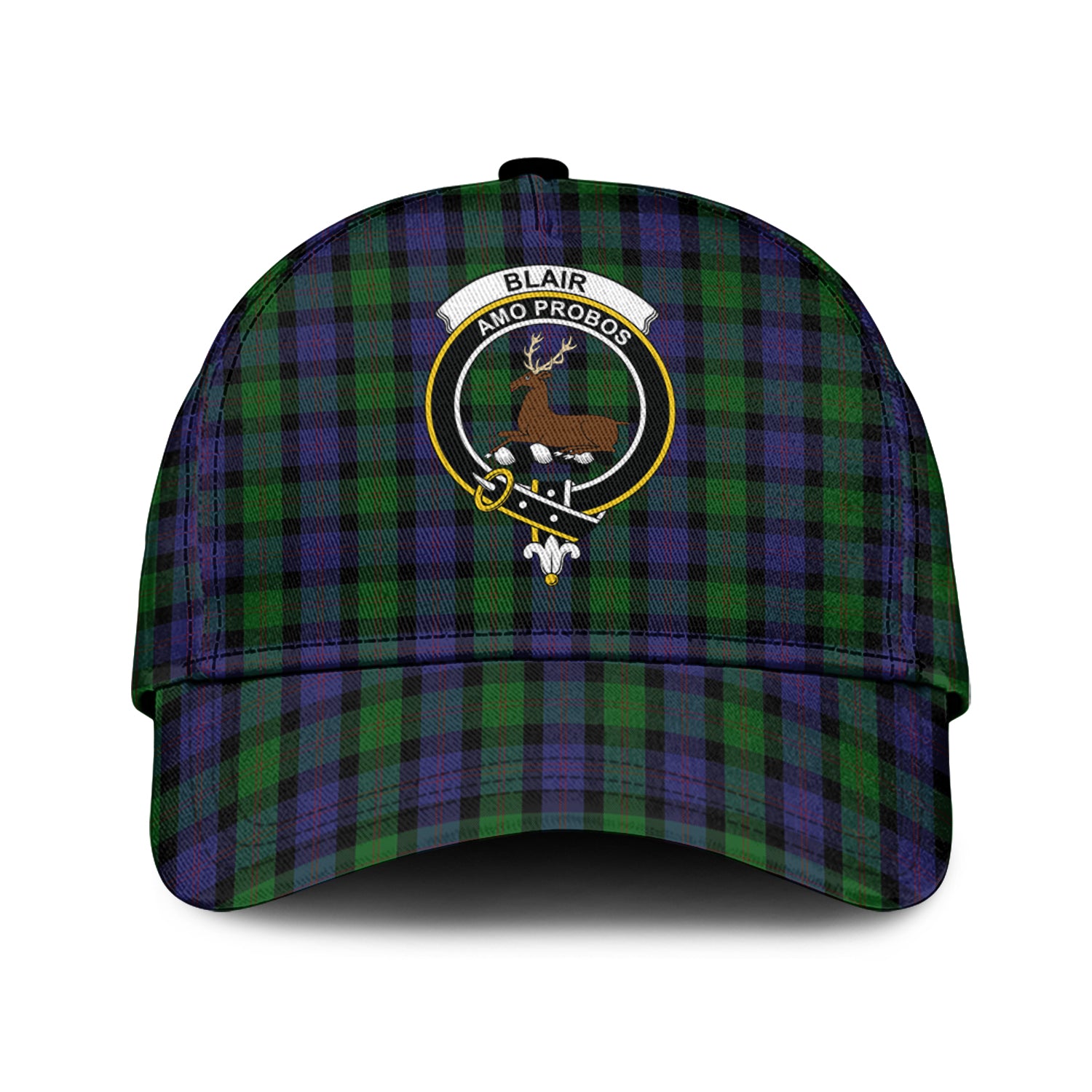 Blair Tartan Classic Cap with Family Crest Classic Cap Universal Fit - Tartan Vibes Clothing