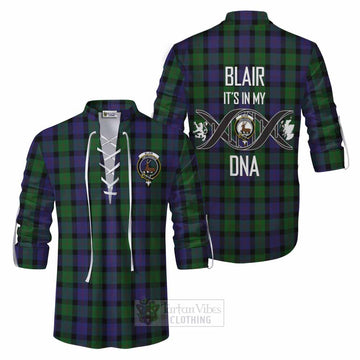 Blair Tartan Ghillie Kilt Shirt with Family Crest DNA In Me Style