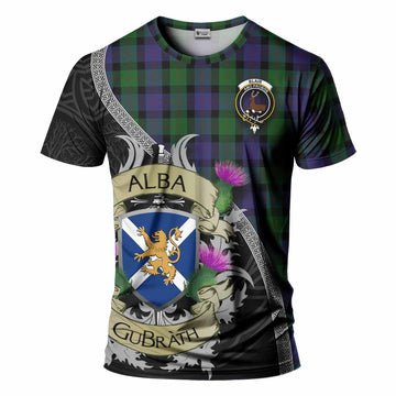 Blair Tartan Family Crest T-Shirt Lion Rampant Royal Thistle Shield Celtic Inspired Kid's Shirt - Tartan Vibes Clothing