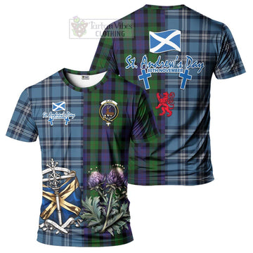 Blair Tartan T-Shirt Happy St. Andrew's Day Half Tartan Style