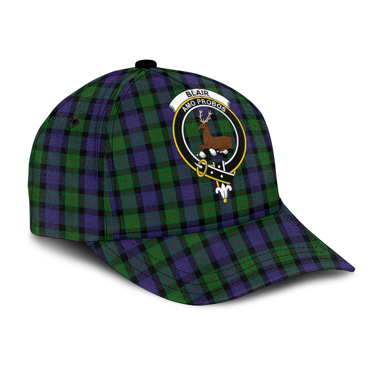 Blair Tartan Classic Cap with Family Crest - Tartan Vibes Clothing