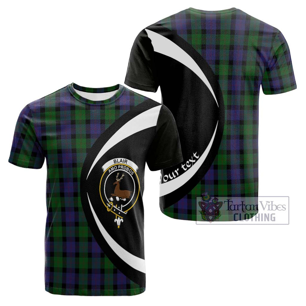 Tartan Vibes Clothing Blair Tartan Cotton T-shirt with Family Crest Circle Style