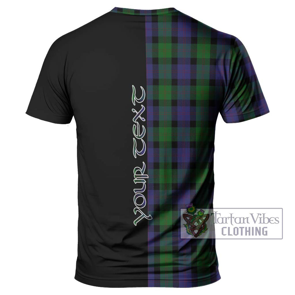 Blair Tartan T-Shirt with Family Crest and Half Of Me Style - Tartanvibesclothing Shop