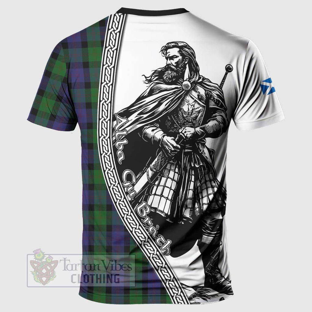 Tartan Vibes Clothing Blair Tartan Clan Crest T-Shirt with Highlander Warrior Celtic Style