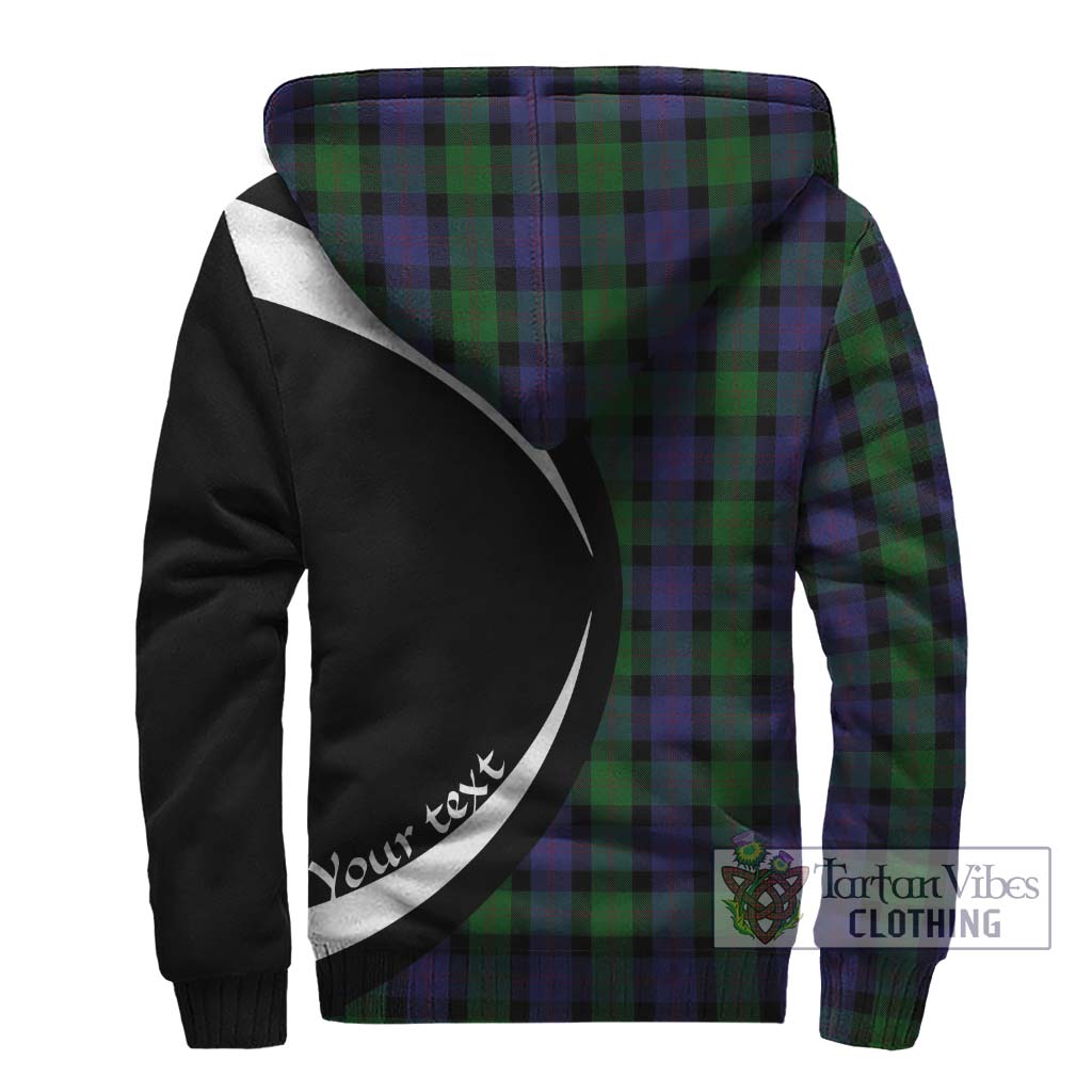 Blair Tartan Sherpa Hoodie with Family Crest Circle Style - Tartan Vibes Clothing