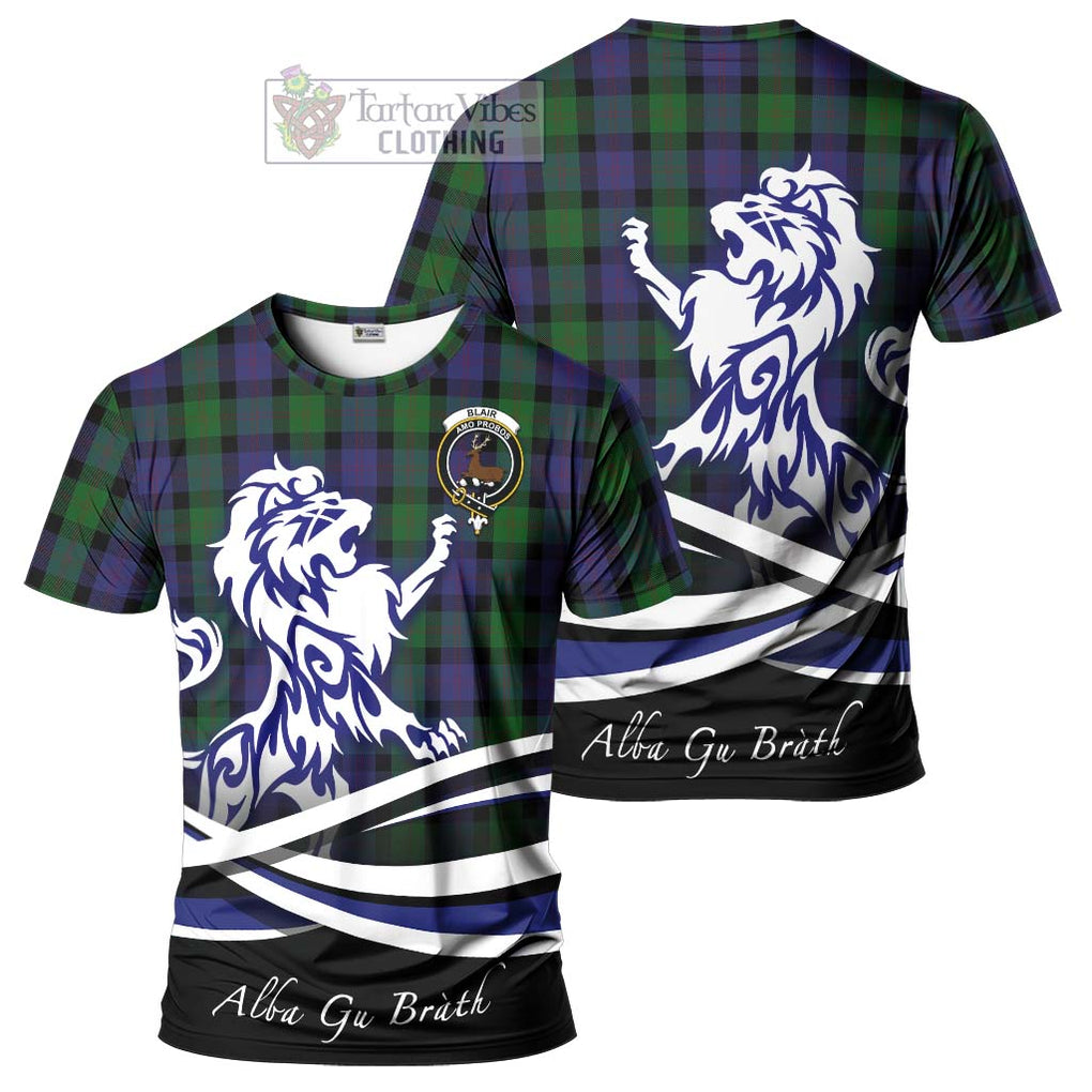 Tartan Vibes Clothing Blair Tartan Cotton T-shirt with Alba Gu Brath Regal Lion Emblem