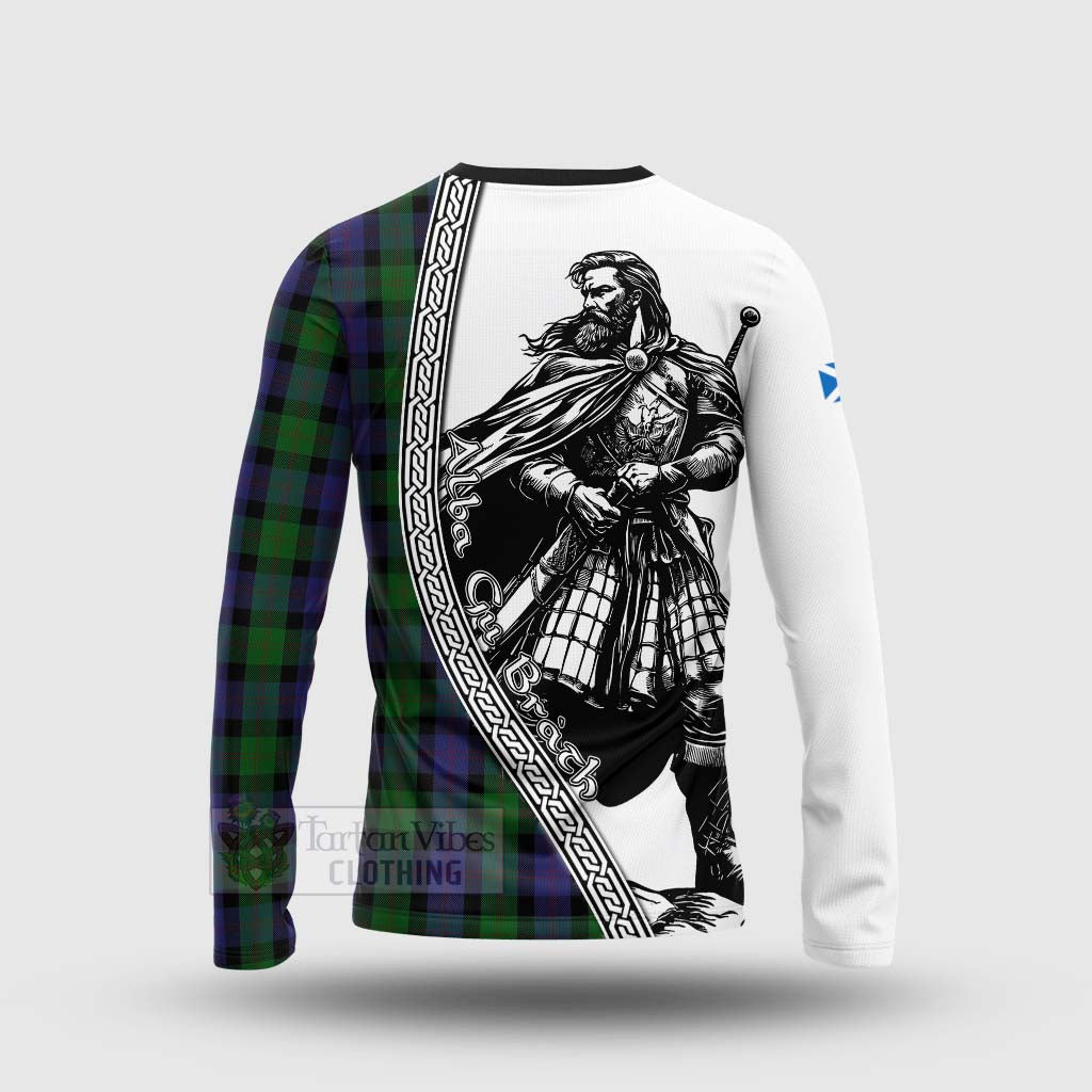 Tartan Vibes Clothing Blair Tartan Clan Crest Long Sleeve T-Shirt with Highlander Warrior Celtic Style