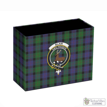 Blair Tartan Pen Holder with Family Crest