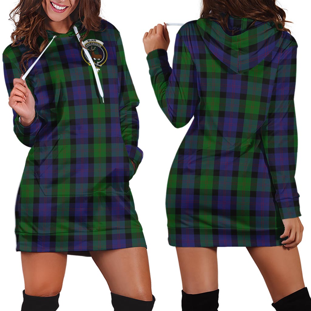 Blair Tartan Hoodie Dress with Family Crest - Tartan Vibes Clothing