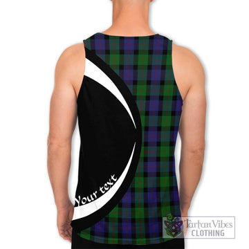 Blair Tartan Men's Tank Top with Family Crest Circle Style