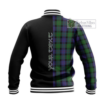 Blair Tartan Baseball Jacket with Family Crest and Half Of Me Style