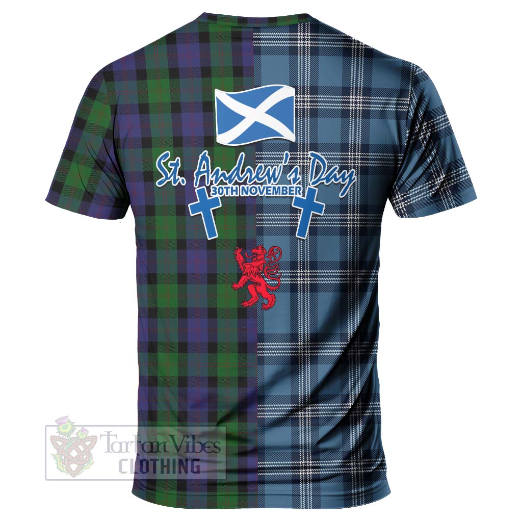 Tartan Vibes Clothing Blair Tartan T-Shirt Happy St. Andrew's Day Half Tartan Style