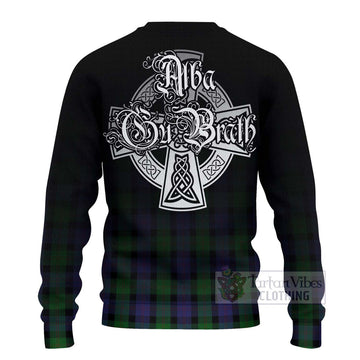 Blair Tartan Ugly Sweater Featuring Alba Gu Brath Family Crest Celtic Inspired