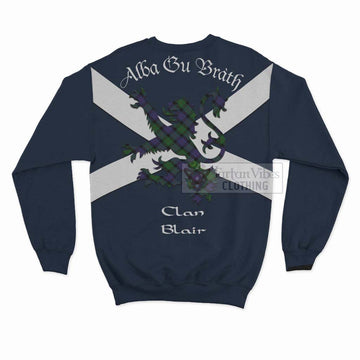 Blair Tartan Lion Rampant Sweatshirt  Proudly Display Your Heritage with Alba Gu Brath and Clan Name