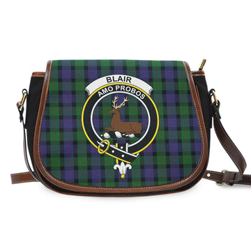 Blair Tartan Saddle Bag with Family Crest