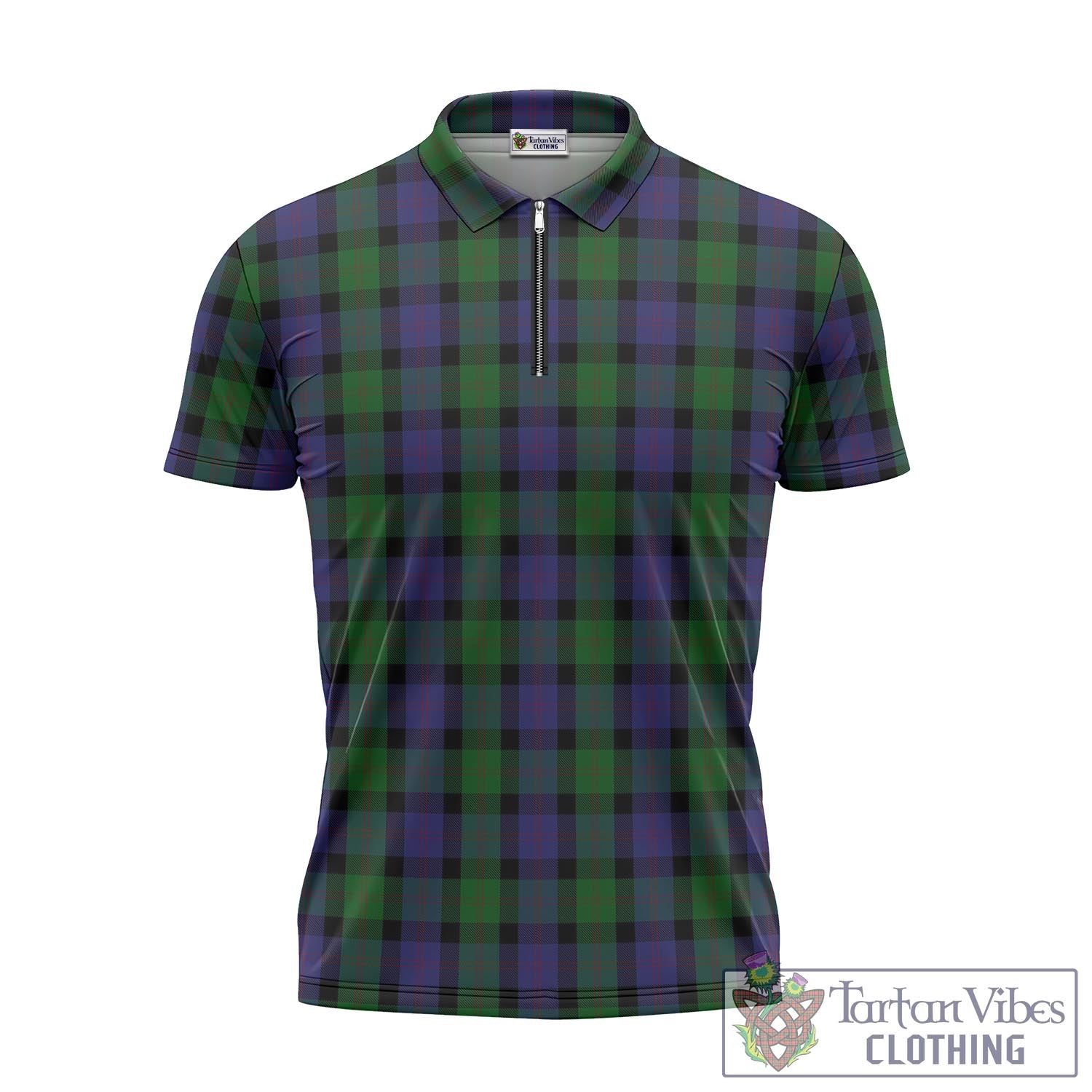 Tartan Vibes Clothing Blair Tartan Zipper Polo Shirt