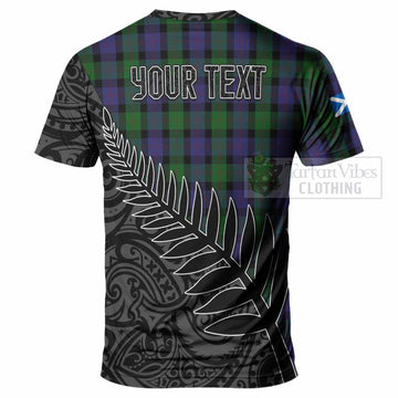 Blair Crest Tartan T-Shirt with New Zealand Silver Fern Half Style