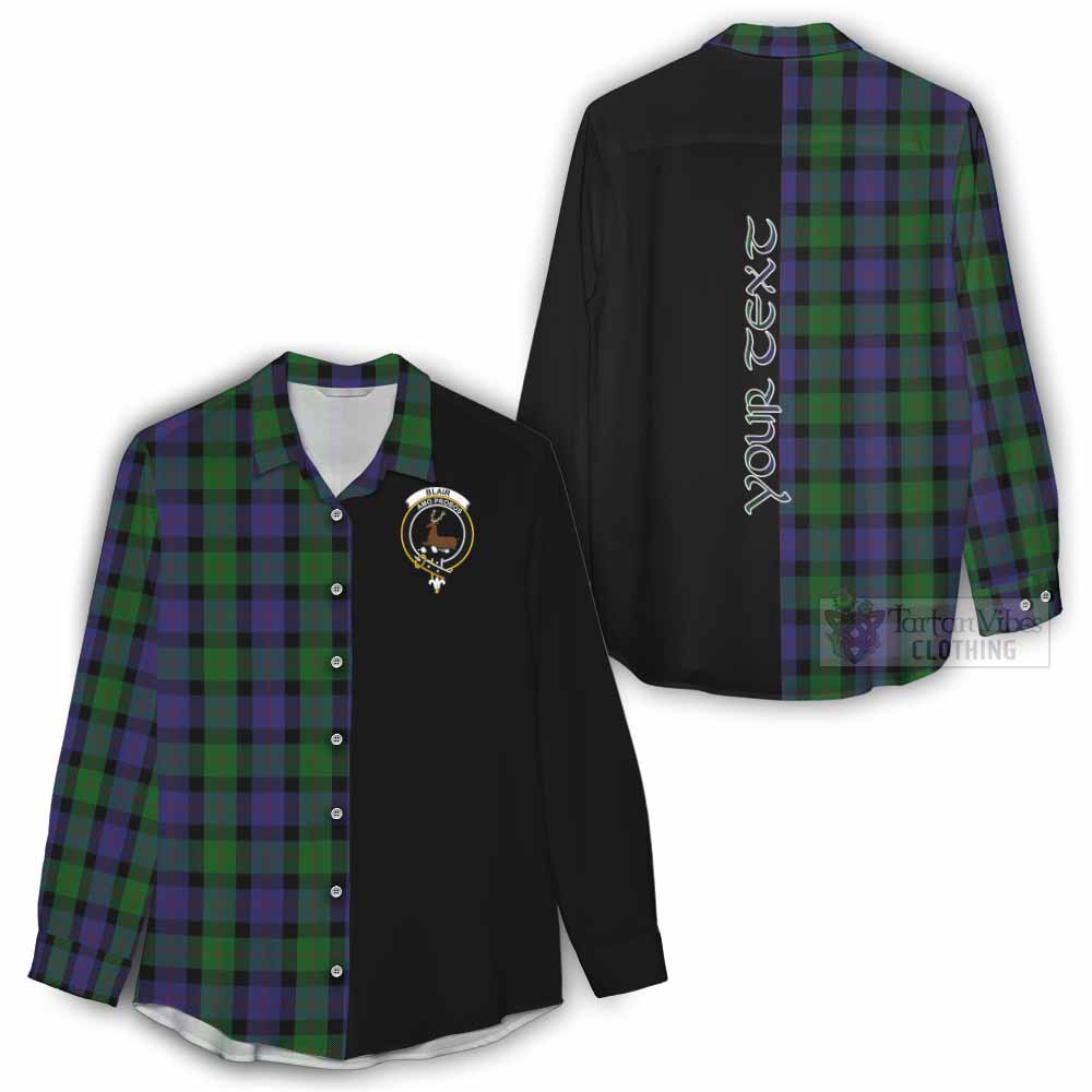 Tartan Vibes Clothing Blair Tartan Women's Casual Shirt with Family Crest and Half Of Me Style