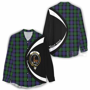 Blair Tartan Women's Casual Shirt with Family Crest Circle Style