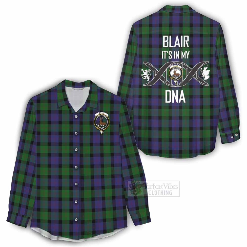 Tartan Vibes Clothing Blair Tartan Women's Casual Shirt with Family Crest DNA In Me Style