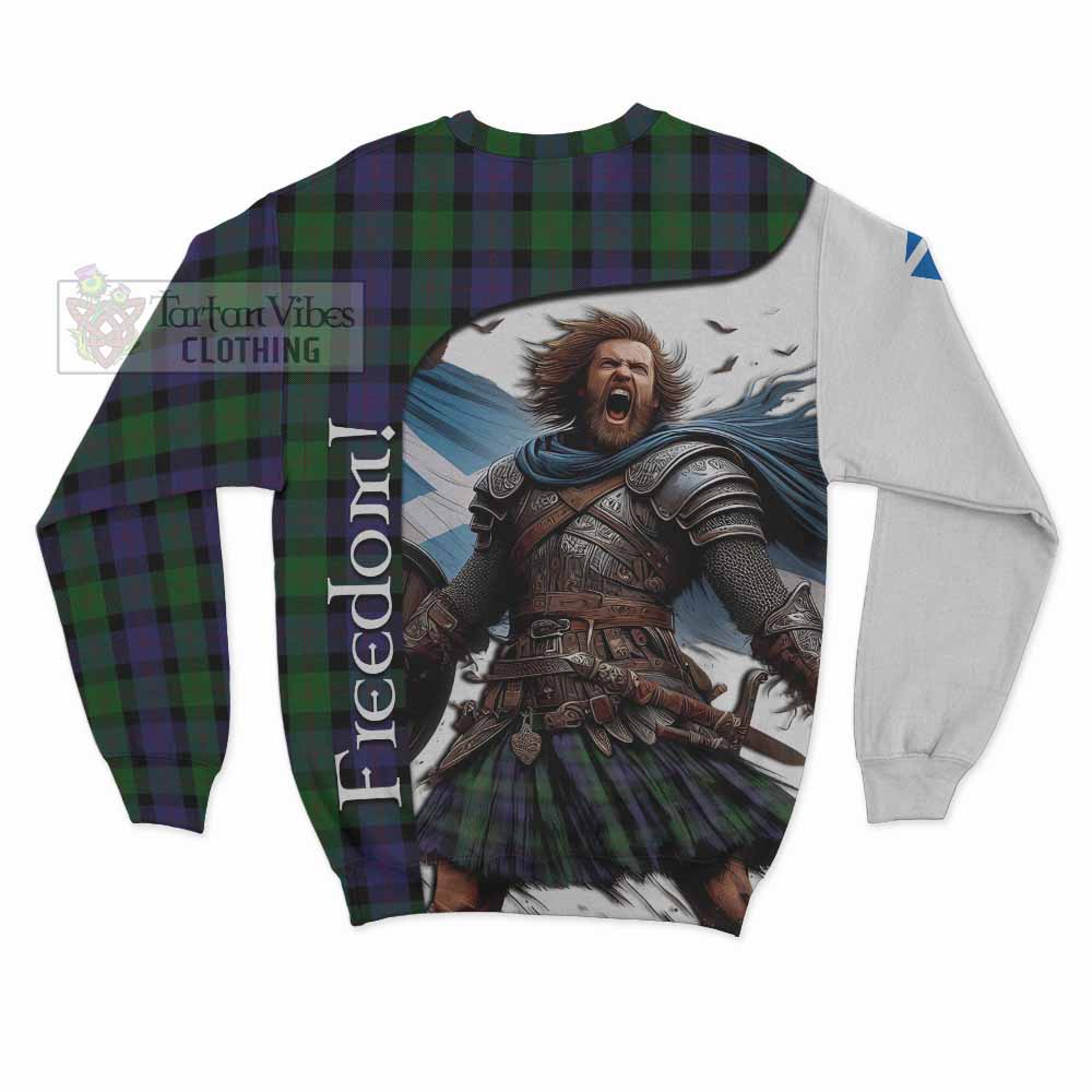 Tartan Vibes Clothing Blair Crest Tartan Sweatshirt Inspired by the Freedom of Scottish Warrior