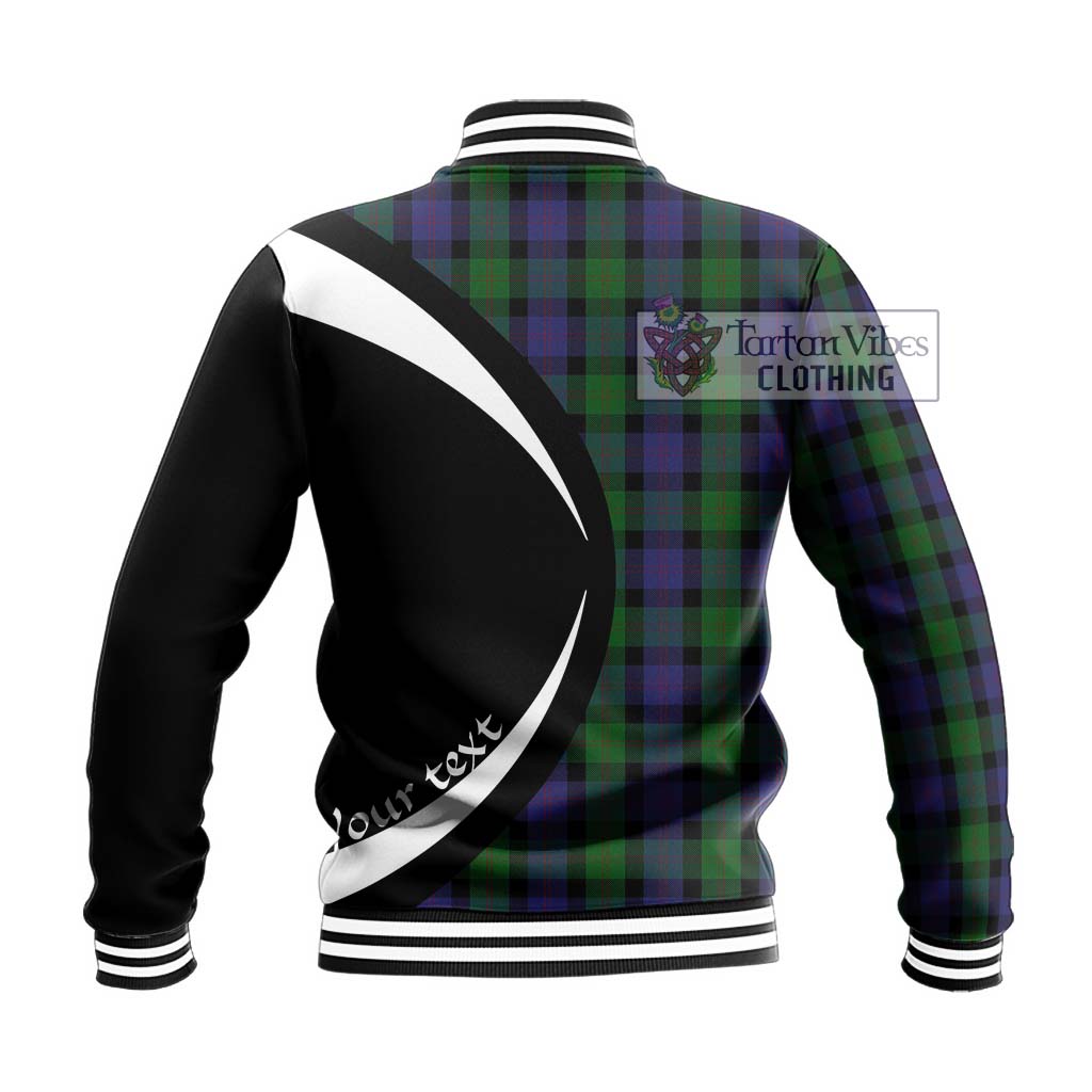 Blair Tartan Baseball Jacket with Family Crest Circle Style - Tartan Vibes Clothing