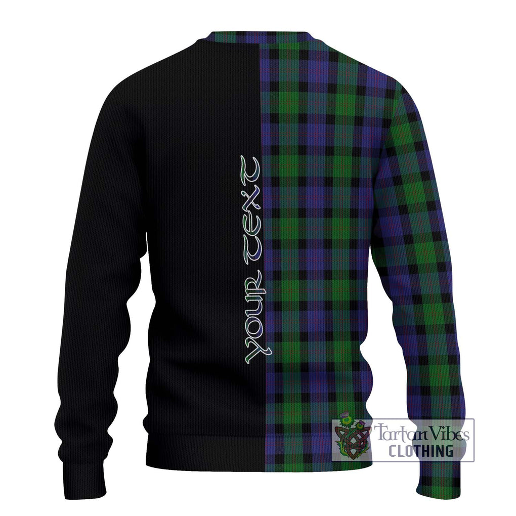 Blair Tartan Knitted Sweater with Family Crest and Half Of Me Style - Tartanvibesclothing Shop