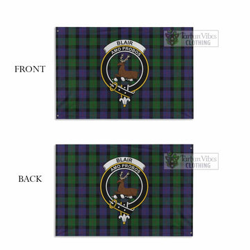 Blair Tartan House Flag with Family Crest