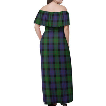 Blair Tartan Off Shoulder Long Dress