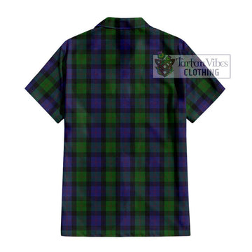 Blair Tartan Short Sleeve Button Shirt with Family Crest DNA In Me Style