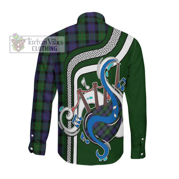 Blair Tartan Long Sleeve Button Shirt with Epic Bagpipe Style