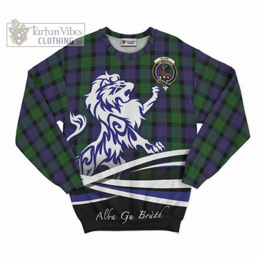 Blair Tartan Sweatshirt with Alba Gu Brath Regal Lion Emblem