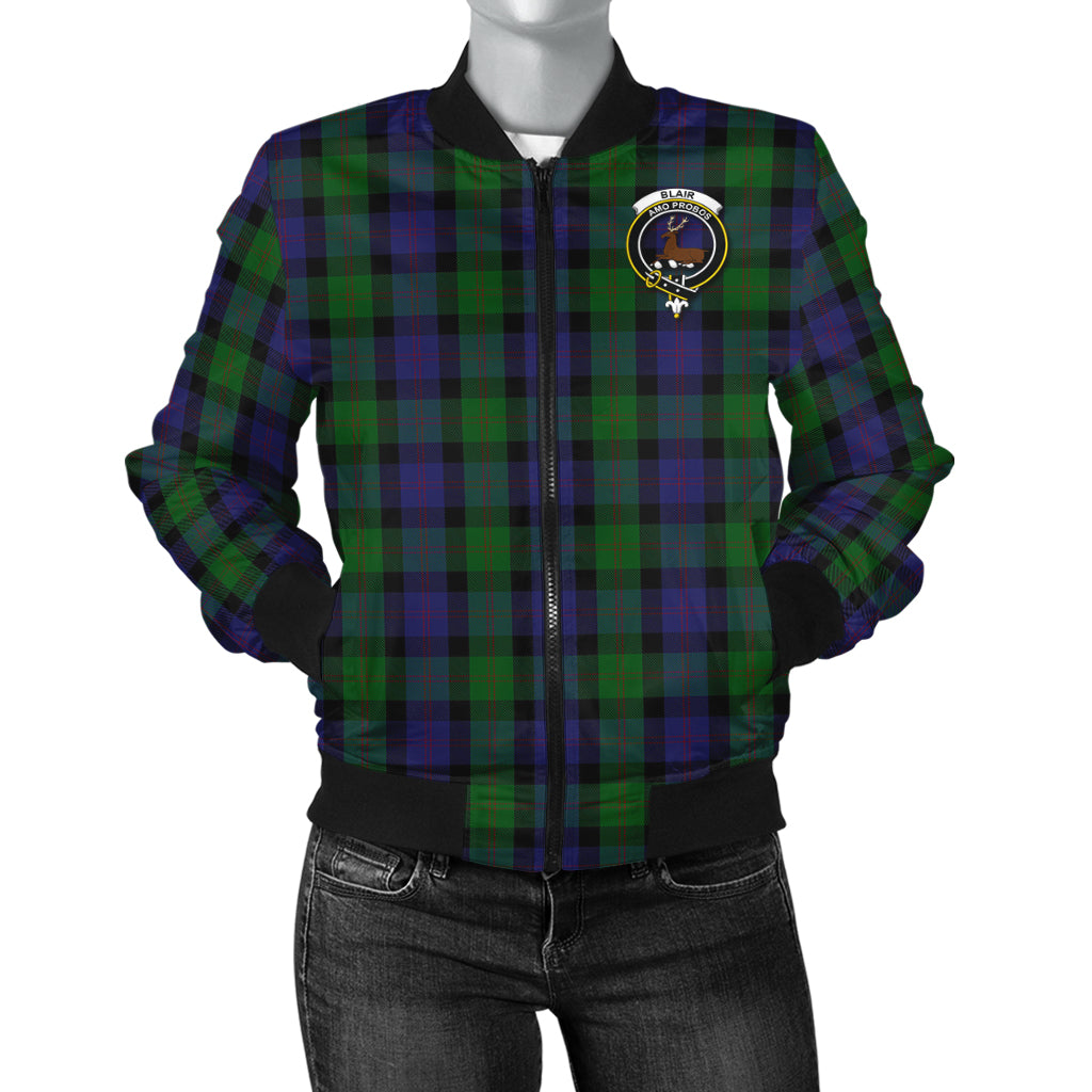 Blair Tartan Bomber Jacket with Family Crest - Tartanvibesclothing