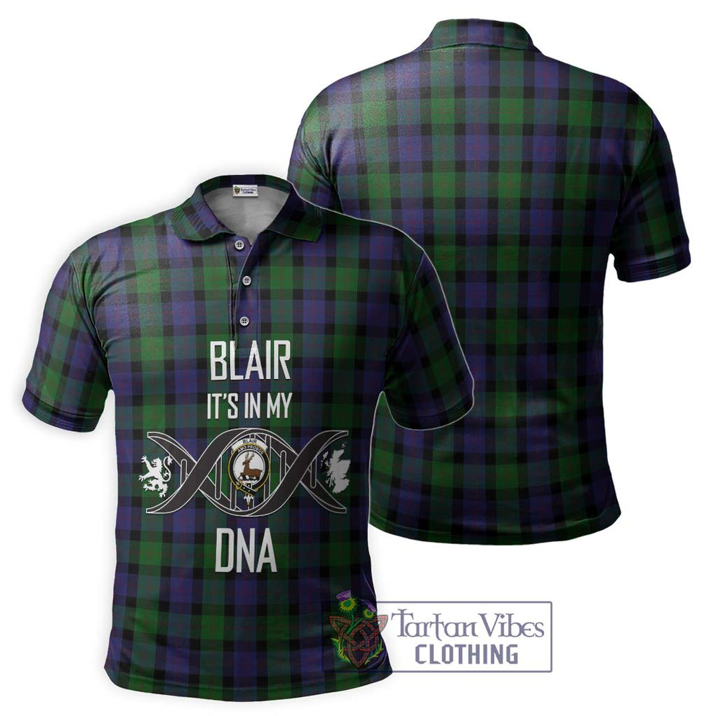 Blair Tartan Polo Shirt with Family Crest DNA In Me Style - Tartanvibesclothing Shop