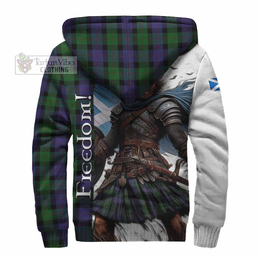 Tartan Vibes Clothing Blair Crest Tartan Sherpa Hoodie Inspired by the Freedom of Scottish Warrior