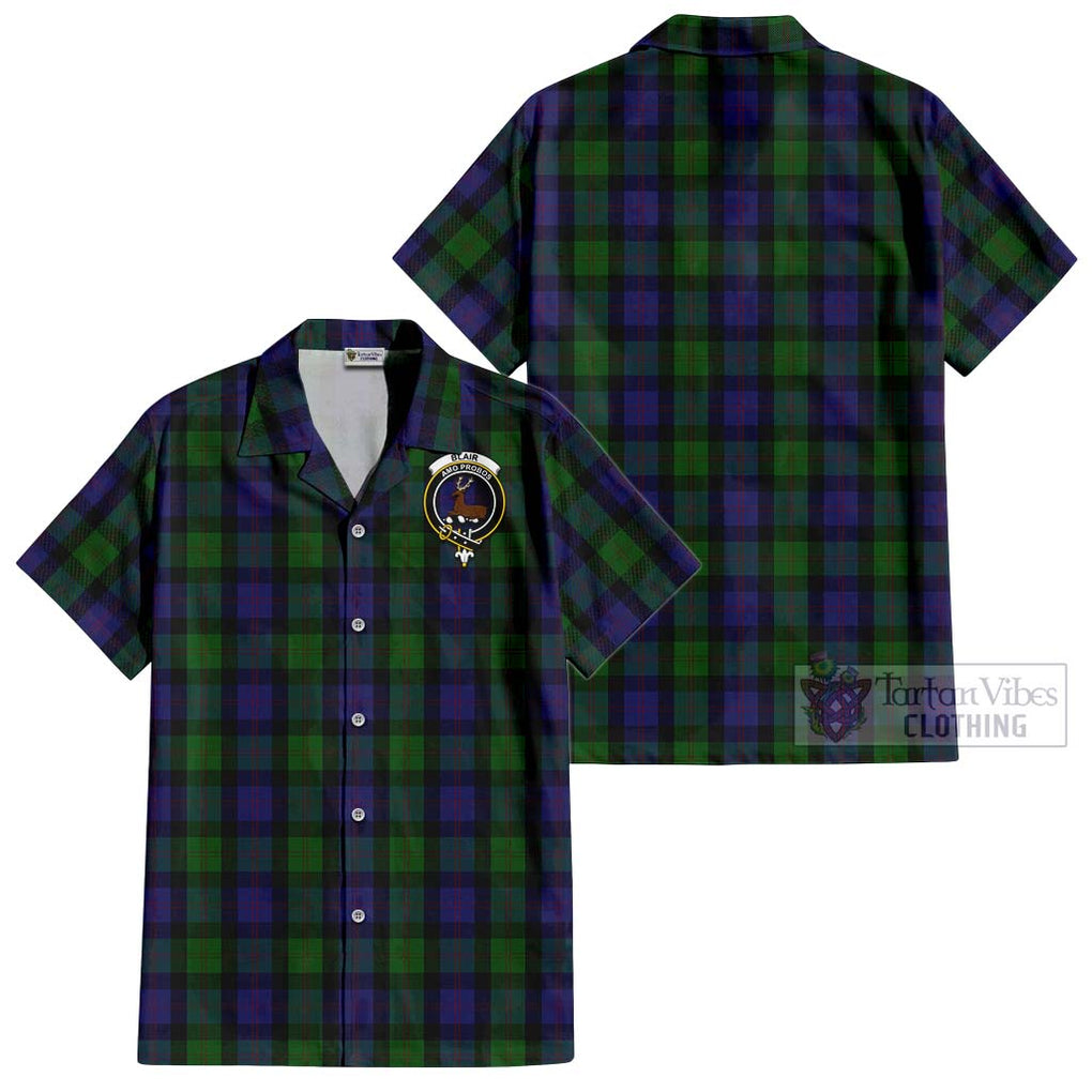 Blair Tartan Cotton Hawaiian Shirt with Family Crest Kid - Tartan Vibes Clothing