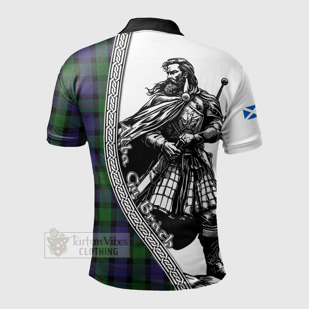 Tartan Vibes Clothing Blair Tartan Clan Crest Polo Shirt with Highlander Warrior Celtic Style