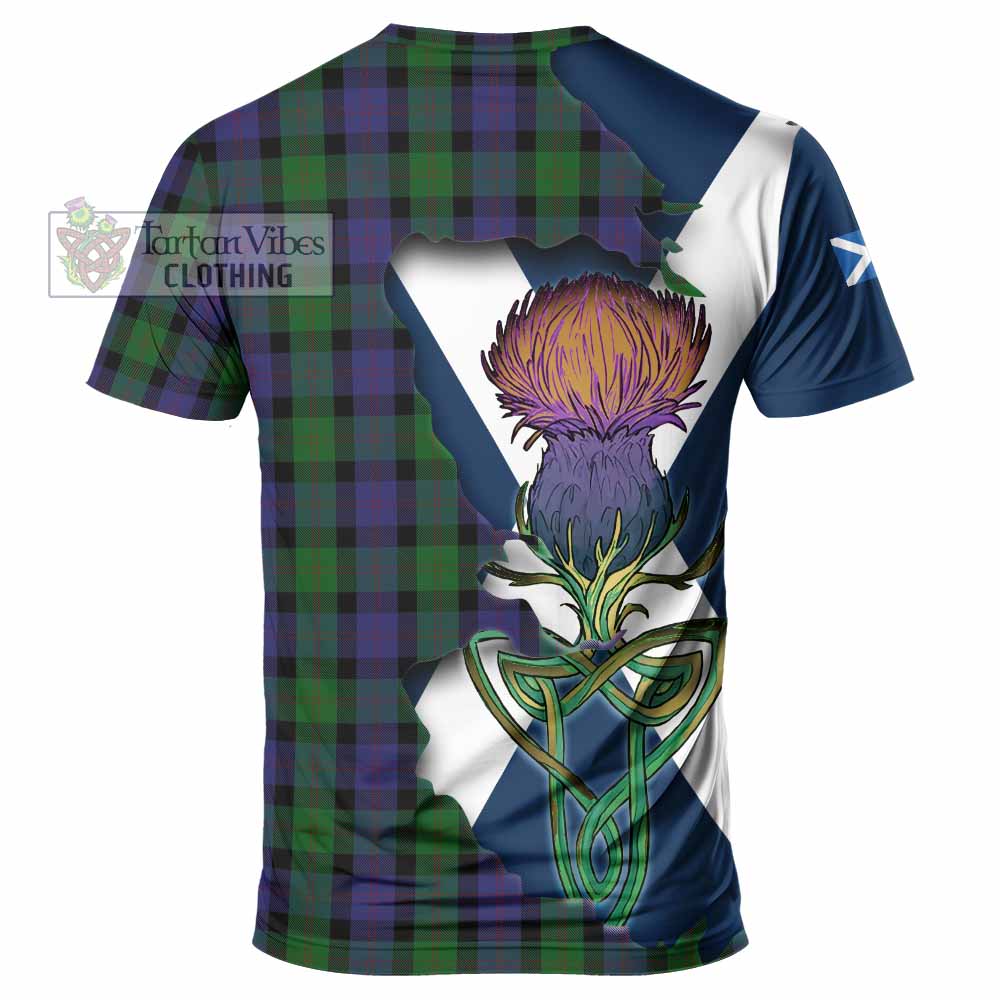 Blair Tartan Family Crest T-Shirt Scottish Thistle Celtic Inspired - Tartan Vibes Clothing