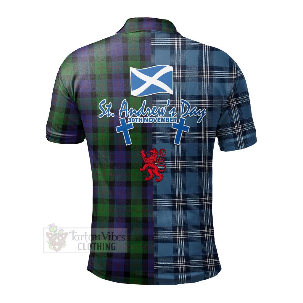 Tartan Vibes Clothing Blair Tartan Polo Shirt Happy St. Andrew's Day Half Tartan Style