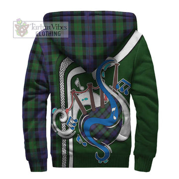 Blair Tartan Sherpa Hoodie with Epic Bagpipe Style