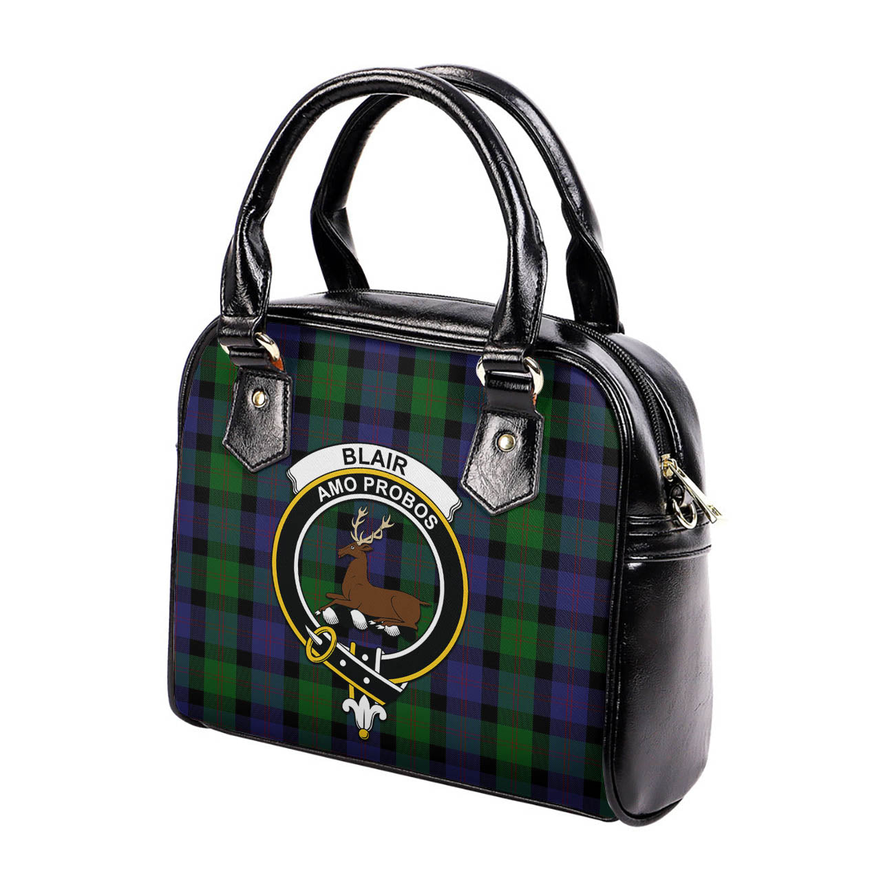 Blair Tartan Shoulder Handbags with Family Crest - Tartanvibesclothing