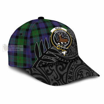 Blair Tartan Classic Cap with New Zealand Silver Fern Half Style