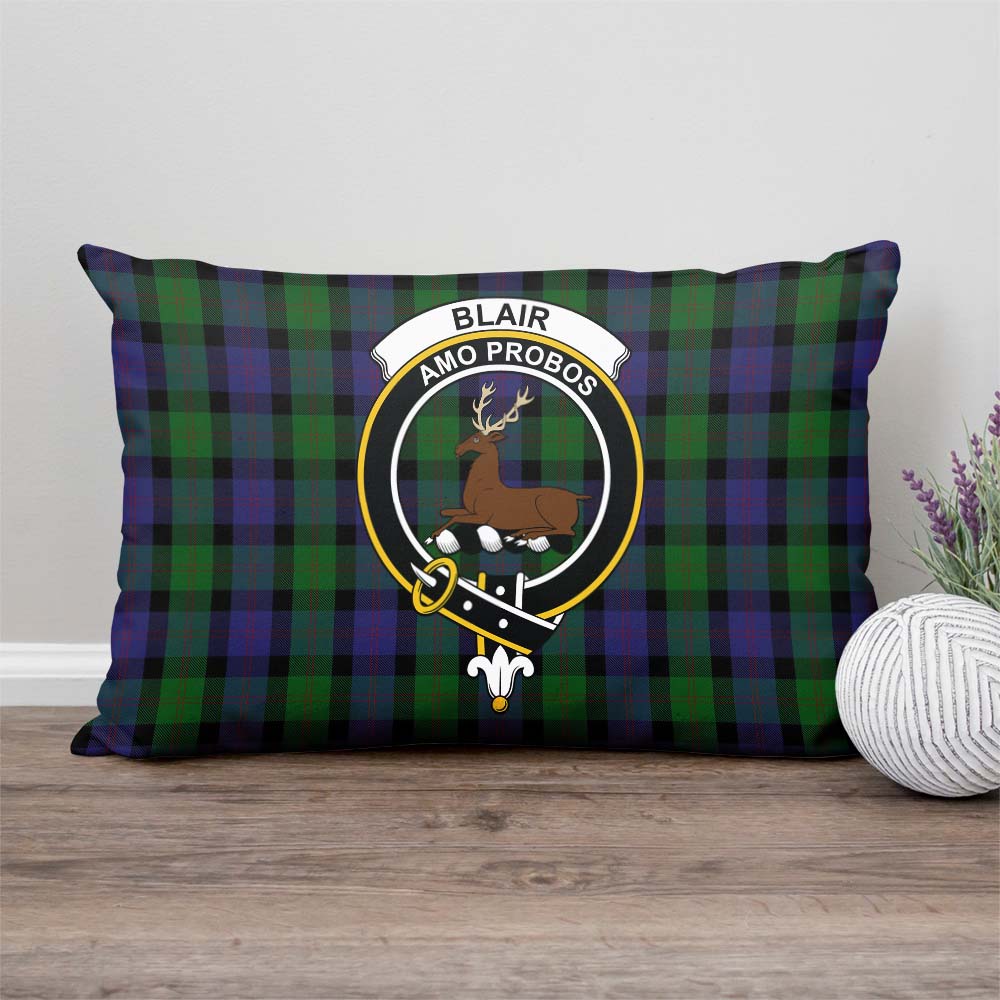 Blair Tartan Pillow Cover with Family Crest Rectangle Pillow Cover - Tartanvibesclothing