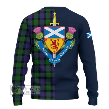 Blair Tartan Ugly Sweater with Scottish Lion Royal Arm Half Style